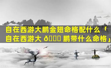 自在西游大鹏金翅命格配什么「自在西游大 🐘 鹏带什么命格」